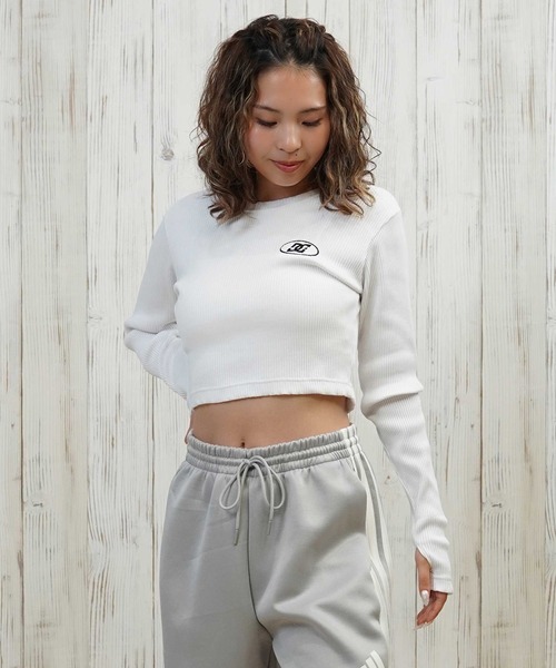 DC（ディーシー）の「DC/ディーシー TELECO SHORT LS ロンT LLT254311（Tシャツ/カットソー・レディース・ブラック/スミクロ/ホワイト/ベージュ/グレー・M/L）」の10枚目の写真