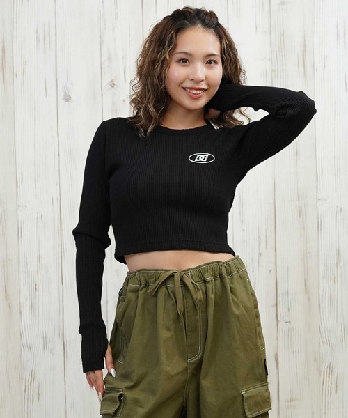 DC（ディーシー）の「DC/ディーシー TELECO SHORT LS ロンT LLT254311（Tシャツ/カットソー・レディース・ブラック/スミクロ/ホワイト/ベージュ/グレー・M/L）」の15枚目の写真
