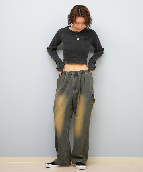 DC（ディーシー）の「DC/ディーシー TELECO SHORT LS ロンT LLT254311（Tシャツ/カットソー・レディース・ブラック/スミクロ/ホワイト/ベージュ/グレー・M/L）」の19枚目の写真