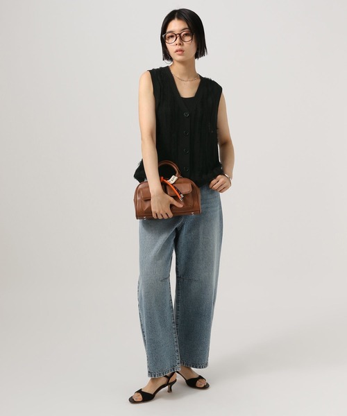 BAYFLOW（ベイフロー）の「[500mlのペットボトルが入る]チャーム付きＷポケットボストン（ボストンバッグ・レディース・ブラック/アイボリー/ブラウン・FREE）」の22枚目の写真