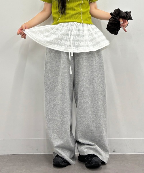 セール】【MAGASIN DE MODE Onjna】2way ジャージーライクポンチパンツ