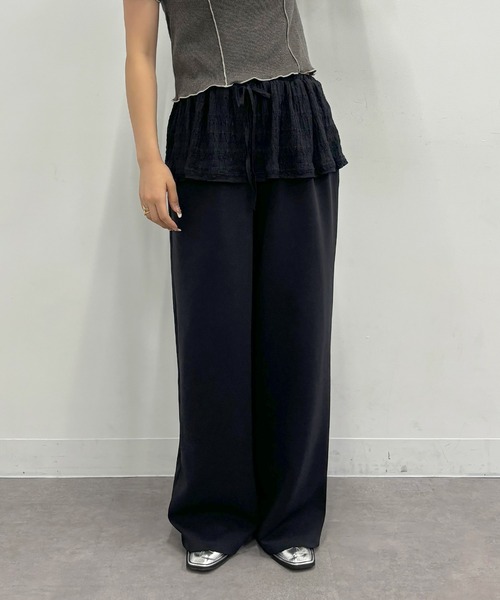 セール】【MAGASIN DE MODE Onjna】2way ジャージーライクポンチパンツ