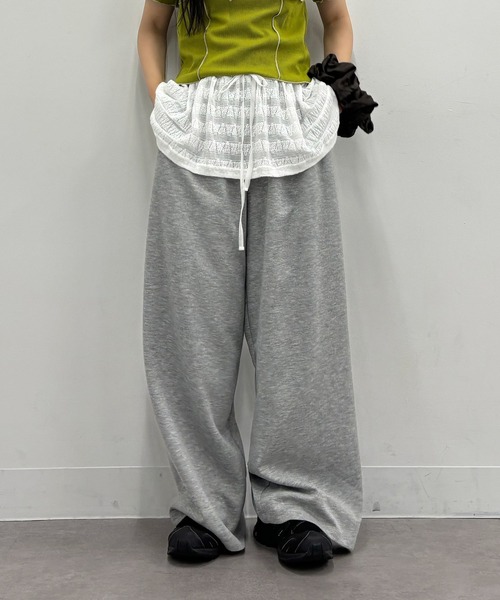 セール】【MAGASIN DE MODE Onjna】2way ジャージーライクポンチパンツ