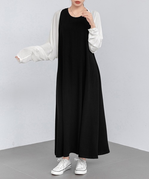 DAY CLOSET(デイ クローゼット)の「レディース 夏っぽベーシックノースリーブフレアAラインワンピース(ワンピース・レディース・アイボリー/ブラック/ブラウン・FREE)」の5枚目の写真