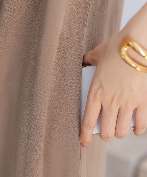 DAY CLOSET(デイ クローゼット)の「レディース 夏っぽベーシックノースリーブフレアAラインワンピース(ワンピース・レディース・アイボリー/ブラック/ブラウン・FREE)」の14枚目の写真