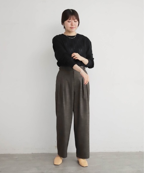 NOMBRE IMPAIR（ノンブルアンペール）の「クラシックチェック　サイド釦パンツ（その他パンツ・レディース・ブラウン/ブラック・FREE）」の19枚目の写真