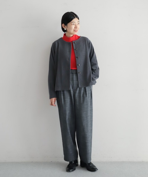 NOMBRE IMPAIR（ノンブルアンペール）の「クラシックチェック　サイド釦パンツ（その他パンツ・レディース・ブラウン/ブラック・FREE）」の5枚目の写真