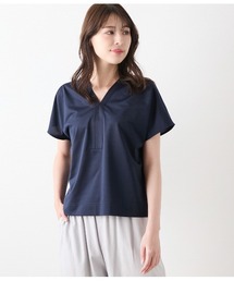 NEWYORKER | 【接触冷感】ハイツイストツイル Vネック半袖プルオーバー(Tシャツ/カットソー)