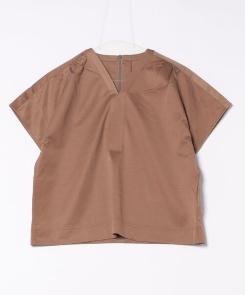 NEWYORKER(ニューヨーカー)の「【接触冷感】ハイツイストツイル Vネック半袖プルオーバー(Tシャツ/カットソー・レディース・ベージュ系その他/ネイビー・M/L)」の9枚目の写真