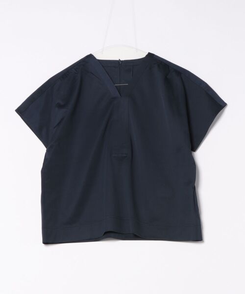 NEWYORKER(ニューヨーカー)の「【接触冷感】ハイツイストツイル Vネック半袖プルオーバー(Tシャツ/カットソー・レディース・ベージュ系その他/ネイビー・M/L)」の12枚目の写真