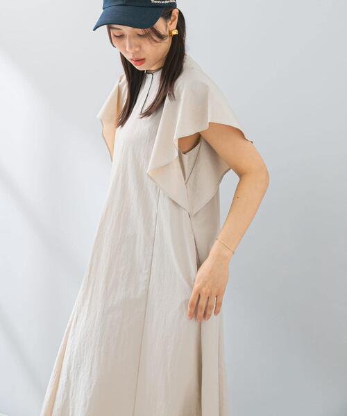 URBAN RESEARCH ROSSO 撥水フレアスリーブワンピース セール】F by ROSSO 撥水フレアスリーブワンピース（ワンピース）｜F
