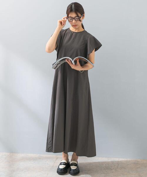 セール】F by ROSSO 撥水フレアスリーブワンピース（ワンピース）｜F