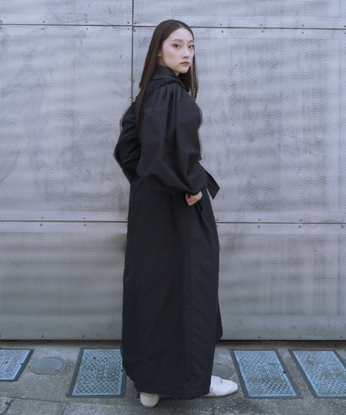HONEY MI HONEY（ハニーミーハニー）の「tulle layered trench coat（トレンチコート・レディース・アイボリー/ブラック・FREE）」の8枚目の写真