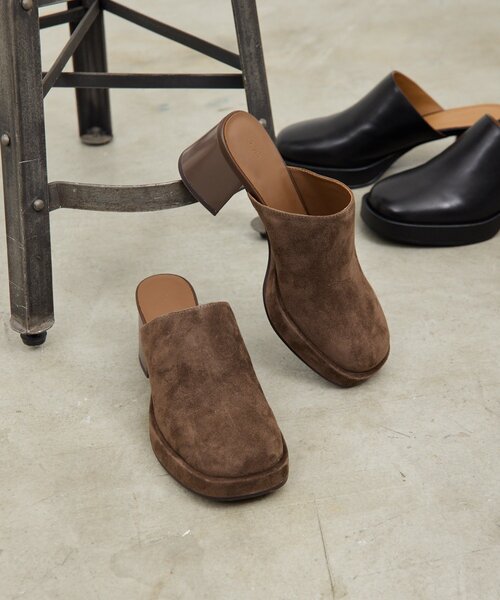 GALLARDAGALANTE（ガリャルダガランテ）の「【2.718】プラットフォームミュール（ブーツ・レディース・ブラウン/ブラック・38/37/36）」の2枚目の写真