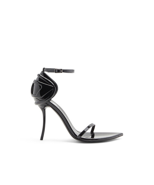 【関税込み】Diesel ブラック D-Ten&Half ヒールサンダル ウィメンズ サンダル TEN&HALF D-TEN&HALF SANDAL（サンダル