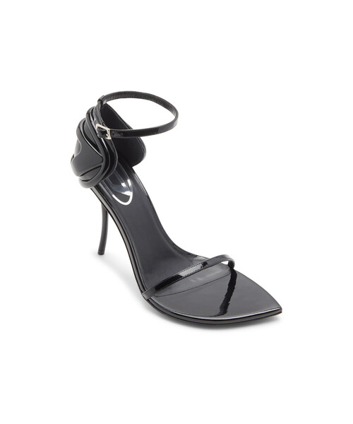 【関税込み】Diesel ブラック D-Ten&Half ヒールサンダル ウィメンズ サンダル TEN&HALF D-TEN&HALF SANDAL(サンダル