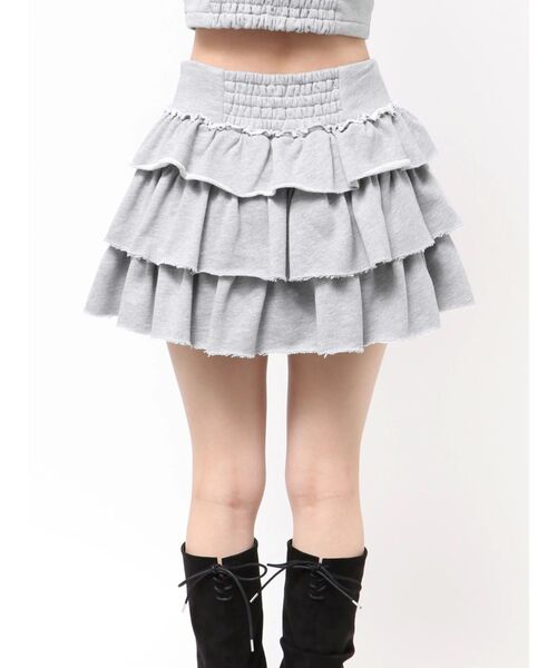 EATME(イートミー)の「スウェットフリルスカート(スカート・レディース・ネイビー/ブラック/グレー・FREE)」の20枚目の写真