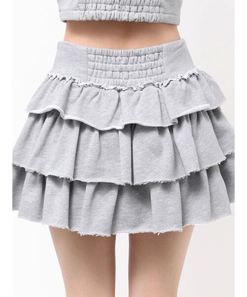 EATME(イートミー)の「スウェットフリルスカート(スカート・レディース・ネイビー/ブラック/グレー・FREE)」の21枚目の写真