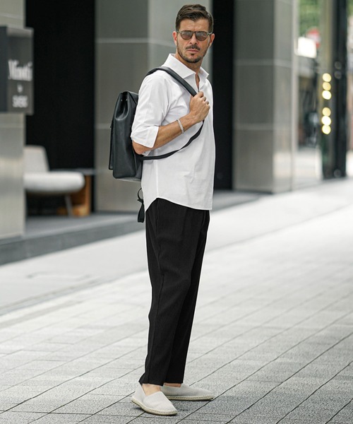 SOMEDIFF(サムディフ)の「【SOMEDIFF】プリーツロングパンツ イージーパンツ メンズ テーパード ブラック グレー サムディフ 春服(その他パンツ・メンズ・ブラック/グレー/カーキ・M/L/XL)」の4枚目の写真