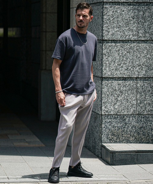 SOMEDIFF(サムディフ)の「【SOMEDIFF】プリーツロングパンツ イージーパンツ メンズ テーパード ブラック グレー サムディフ 春服(その他パンツ・メンズ・ブラック/グレー/カーキ・M/L/XL)」の9枚目の写真