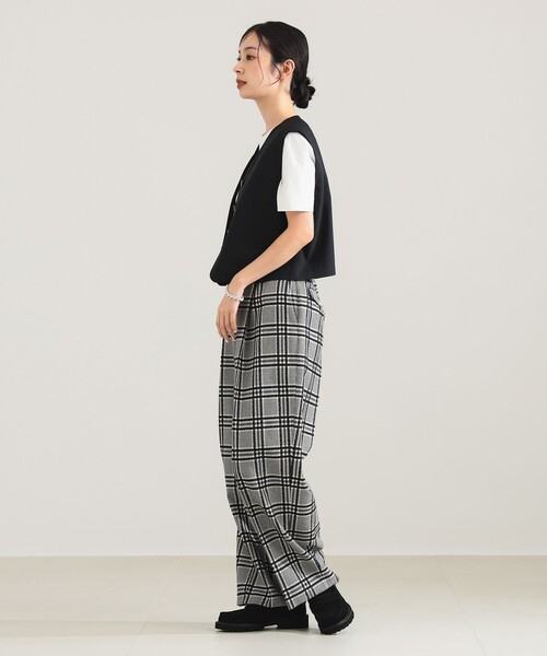 セール】ヒヨク Vネック ショートジレ［手洗い可］（ベスト