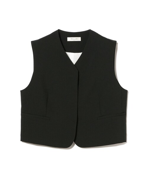 現行品✨Demi-Luxe BEAMSヒヨク Vネック ショートジレ　黒　36 セール】ヒヨク Vネック ショートジレ［手洗い可］（ベスト）｜Demi