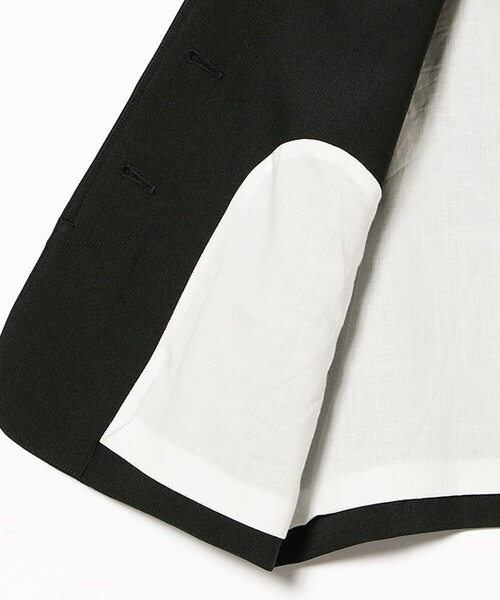 セール】ヒヨク Vネック ショートジレ［手洗い可］（ベスト