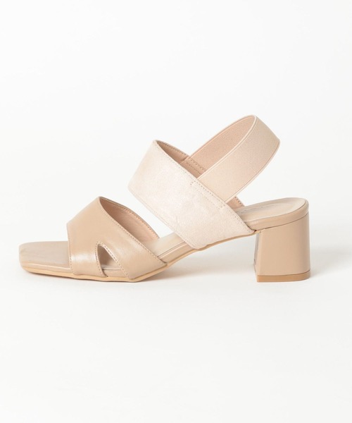 Elura(エルーラ)の「ゴムベルトヒールサンダル(サンダル・レディース・ブラック/ベージュ・LARGE/MEDIUM/SMALL)」の7枚目の写真
