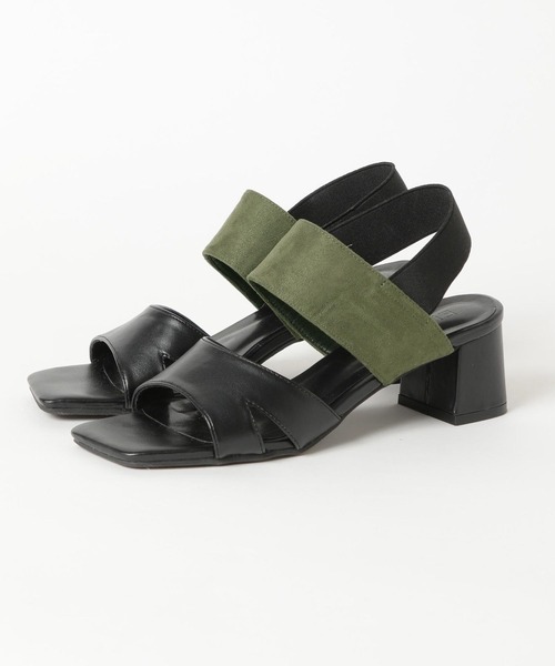 Elura(エルーラ)の「ゴムベルトヒールサンダル(サンダル・レディース・ブラック/ベージュ・LARGE/MEDIUM/SMALL)」の5枚目の写真