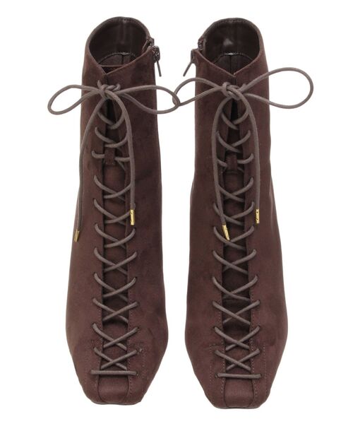 MERCURYDUO（マーキュリーデュオ）の「レースアップフェイクスエードブーツ（ブーツ・レディース・ブラック/ブラウン・36/38）」の13枚目の写真
