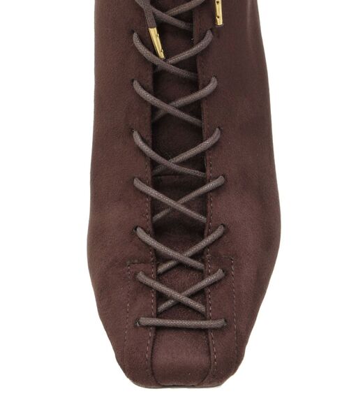 MERCURYDUO（マーキュリーデュオ）の「レースアップフェイクスエードブーツ（ブーツ・レディース・ブラック/ブラウン・36/38）」の9枚目の写真