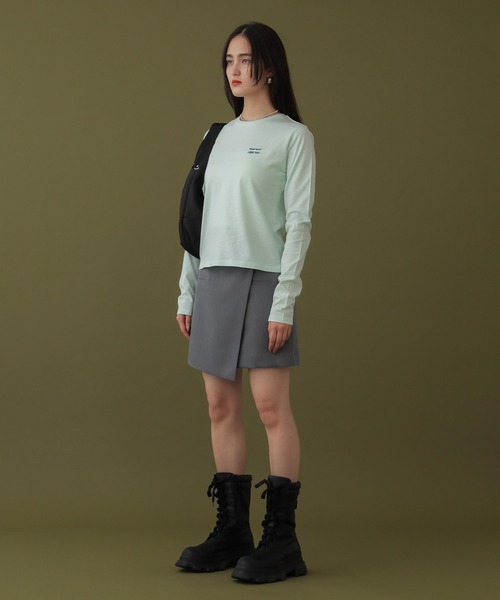 DISPATCHER NO.8(ディスパッチャーナンバーエイト)の「メッセージシシュウコンパクトロンTEE(Tシャツ/カットソー・レディース・オフホワイト/ブラウン/ライトグリーン・ONE SIZE)」の21枚目の写真