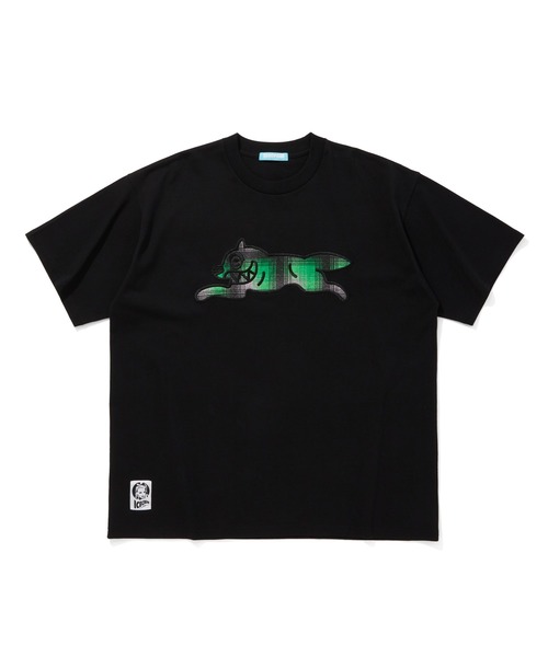 ICECREAM（アイスクリーム）の「APPLIQUE LOGO COTTON T-SHIRT RUNNING DOG（Tシャツ/カットソー・メンズ・ブラック×グリーン/ホワイト×ピンク・MEDIUM/LARGE/X-LARGE/SMALL）」の2枚目の写真