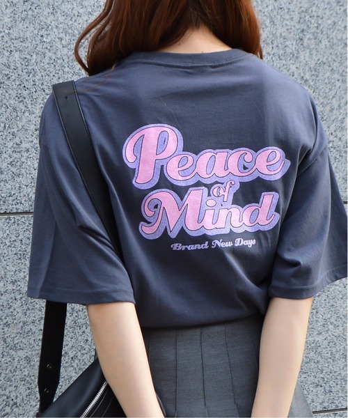 spiritoso(スピリトーゾ)の「【spiritoso】グリッタープリントTシャツ(Tシャツ/カットソー・レディース・スミクロ/ホワイト/ライトブルー/レモンイエロー・FREE)」の22枚目の写真