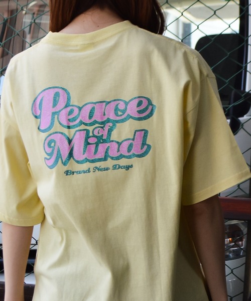 spiritoso(スピリトーゾ)の「【spiritoso】グリッタープリントTシャツ(Tシャツ/カットソー・レディース・スミクロ/ホワイト/ライトブルー/レモンイエロー・FREE)」の8枚目の写真