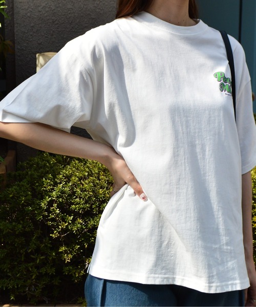 spiritoso(スピリトーゾ)の「【spiritoso】グリッタープリントTシャツ(Tシャツ/カットソー・レディース・スミクロ/ホワイト/ライトブルー/レモンイエロー・FREE)」の16枚目の写真