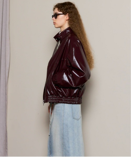MAISON SPECIAL(メゾンスペシャル)の「Enamel Blouson/エナメルブルゾン(ブルゾン・レディース・ボルドー/ベージュ・FREE)」の8枚目の写真