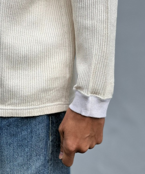 Good On(グッドオン)の「【GOOD ON】LS RIB KNIT(ニット/セーター・メンズ・ブルー系その他/ナチュラル/ブラック・LARGE/X-LARGE/MEDIUM)」の9枚目の写真