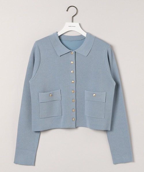 mysty woman（ミスティウーマン）の「ポケツキニットポロカーディガン　582022（カーディガン/ボレロ・レディース・グレイッシュブルー/アイボリー/ネイビー・FREE）」の17枚目の写真