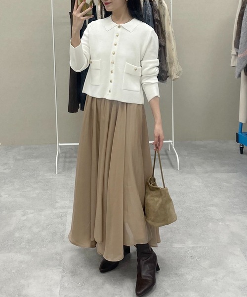 mysty woman（ミスティウーマン）の「ポケツキニットポロカーディガン　582022（カーディガン/ボレロ・レディース・グレイッシュブルー/アイボリー/ネイビー・FREE）」の22枚目の写真