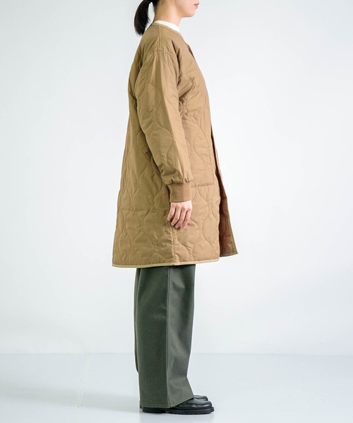 D.M.G.（ドミンゴ）の「[D.M.G. / ディーエムジー] ナイロンリップキルトライナーコート（ダウンジャケット/コート・レディース・ベージュ/ホワイト・FREE）」の12枚目の写真