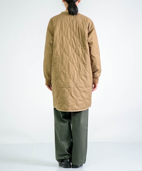D.M.G.（ドミンゴ）の「[D.M.G. / ディーエムジー] ナイロンリップキルトライナーコート（ダウンジャケット/コート・レディース・ベージュ/ホワイト・FREE）」の13枚目の写真