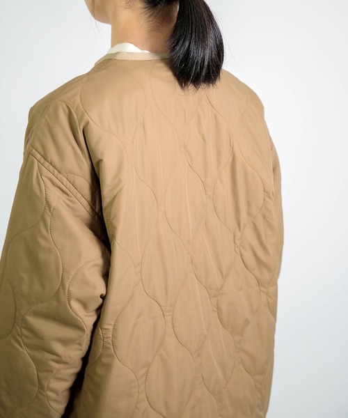 D.M.G.（ドミンゴ）の「[D.M.G. / ディーエムジー] ナイロンリップキルトライナーコート（ダウンジャケット/コート・レディース・ベージュ/ホワイト・FREE）」の15枚目の写真