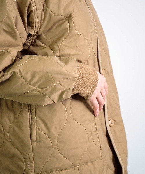 D.M.G.（ドミンゴ）の「[D.M.G. / ディーエムジー] ナイロンリップキルトライナーコート（ダウンジャケット/コート・レディース・ベージュ/ホワイト・FREE）」の17枚目の写真