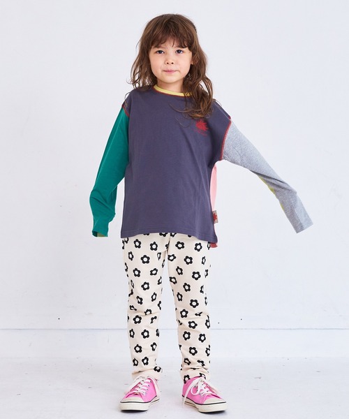 Life Support Products（ライフサポートプロダクツ）の「【防汚加工】ワンポイントラインスリ－ブロンＴ（Tシャツ/カットソー・キッズ・ホワイト系その他/チャコール/マスタード/ライトピンク/グレー系その他/オフホワイト/杢グレー/オレンジ系その他・80/90/95/100/110/120/130/140/150）」の14枚目の写真