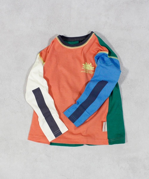 Life Support Products（ライフサポートプロダクツ）の「【防汚加工】ワンポイントラインスリ－ブロンＴ（Tシャツ/カットソー・キッズ・ホワイト系その他/チャコール/マスタード/ライトピンク/グレー系その他/オフホワイト/杢グレー/オレンジ系その他・80/90/95/100/110/120/130/140/150）」の22枚目の写真