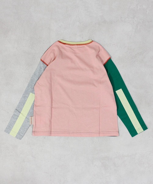 Life Support Products（ライフサポートプロダクツ）の「【防汚加工】ワンポイントラインスリ－ブロンＴ（Tシャツ/カットソー・キッズ・ホワイト系その他/チャコール/マスタード/ライトピンク/グレー系その他/オフホワイト/杢グレー/オレンジ系その他・80/90/95/100/110/120/130/140/150）」の12枚目の写真