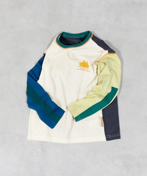 Life Support Products（ライフサポートプロダクツ）の「【防汚加工】ワンポイントラインスリ－ブロンＴ（Tシャツ/カットソー・キッズ・ホワイト系その他/チャコール/マスタード/ライトピンク/グレー系その他/オフホワイト/杢グレー/オレンジ系その他・80/90/95/100/110/120/130/140/150）」の20枚目の写真