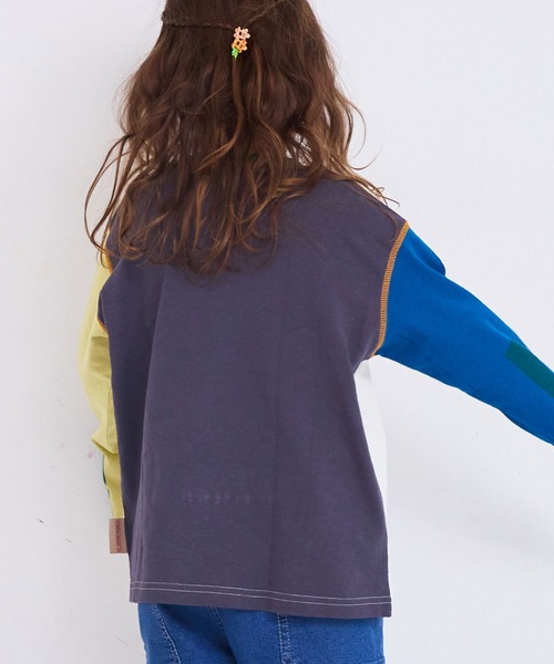 Life Support Products（ライフサポートプロダクツ）の「【防汚加工】ワンポイントラインスリ－ブロンＴ（Tシャツ/カットソー・キッズ・ホワイト系その他/チャコール/マスタード/ライトピンク/グレー系その他/オフホワイト/杢グレー/オレンジ系その他・80/90/95/100/110/120/130/140/150）」の18枚目の写真