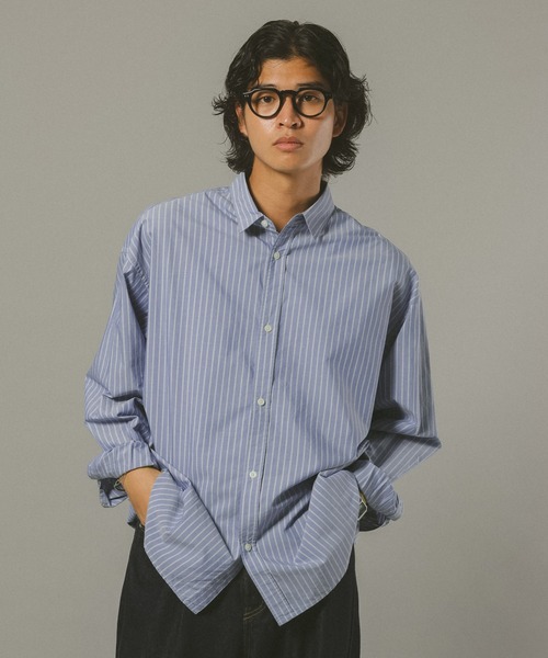 RAGEBLUE（レイジブルー）の「ストライプ柄ブロードシャツ（シャツ/ブラウス・メンズ・グレー系その他/ブルー系その他・LARGE/MEDIUM/SMALL）」の12枚目の写真